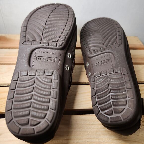 Crocs Brown Slip On Shoes W7 - Picture 5 of 5